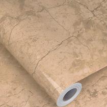 Papel de Parede Modelo Marmore Marrom Imperial Adesivo Lavavel 500cmX60cm