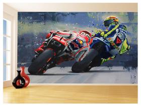 Papel De Parede Moto Bike Gp Rossi 46 Marquez 3,5M Bkm124