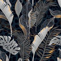 Papel de parede MuralPeel Modern Preto e Branco Marinho Dourado
