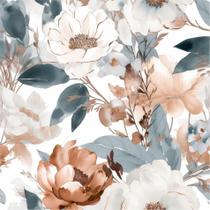 Papel de parede MuralPeel Vintage Boho Pearl White Boho Orange