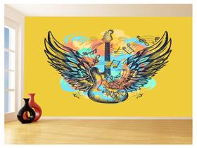 Papel De Parede Musica Guitarra Arte Graffiti 3,5M Mus110