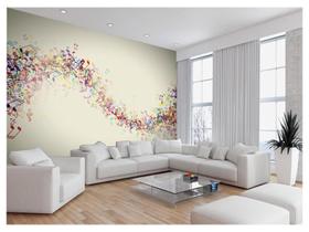 Papel De Parede Musica Notas Musicais Cor Arte 3,5M Mus51