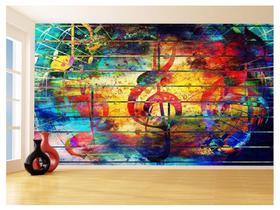 Papel De Parede Musica Notas Musicais Cor Arte 3,5M Mus91