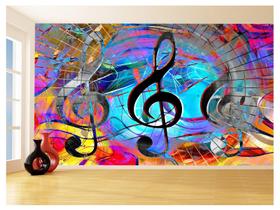 Papel De Parede Musica Notas Musicais Cor Arte 3,5M Mus93