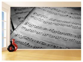 Papel De Parede Musica Partituras Nota Musical 3,5M Mus62