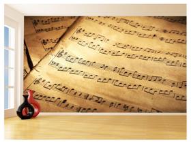 Papel De Parede Musica Partituras Nota Musical 3,5M Mus88