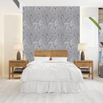Papel de Parede Opus Alocasia Tons de Azul,Cinza e Marrom - Rolo com 10 Metros Revestimento Papel de Parede Opus Alocasia Tons de Azul,Cinza e Marrom - Rolo com 10 Metros Revestimento