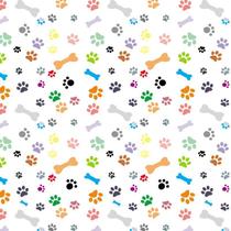 Papel De Parede Ossos E Pegadas Coloridas Autocolante Sala