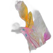 Papel De Parede Painel 3D Folhas Bananeira Colorida 1,5M