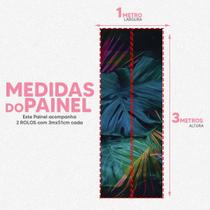 Papel De Parede Painel 3D Folhas Coloridas Viníl 1M