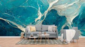 Papel de Parede Painel 3D Mármore Branco Azul Claro 4M Revestimento Auto Colante Brilho Marmorizado Papel de Parede Painel 3D Mármore Branco Azul Claro 4M Revestimento Auto Colante Brilho Marmorizado