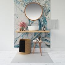Papel de Parede Painel 3D Mármore Branco Azul Vinílico 1,5M Auto Colante Lavável Revestimento Papel de Parede Painel 3D Mármore Branco Azul Vinílico 1,5M Auto Colante Lavável Revestimento