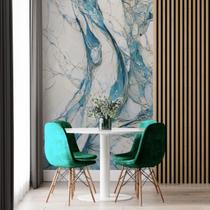Papel de Parede Painel 3D Mármore Branco Azul Vinílico 2M Auto Colante Lavável Revestimento Papel de Parede Painel 3D Mármore Branco Azul Vinílico 2M Auto Colante Lavável Revestimento