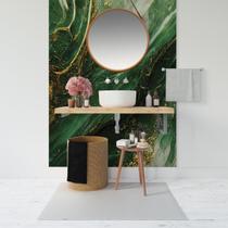 Papel de Parede Painel 3D Mármore Branco Dourado Verde 1,5M Auto Colante Lavável Revestimento Brilho Papel de Parede Painel 3D Mármore Branco Dourado Verde 1,5M Auto Colante Lavável Revestimento Brilho