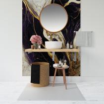 Papel de Parede Painel 3D Mármore Branco Ouro Roxo 1,5M Revestimento Auto Colante Brilho Marmorizado Papel de Parede Painel 3D Mármore Branco Ouro Roxo 1,5M Revestimento Auto Colante Brilho Marmorizado