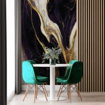 Papel de Parede Painel 3D Mármore Branco Ouro Roxo 2M Revestimento Auto Colante Brilho Marmorizado Papel de Parede Painel 3D Mármore Branco Ouro Roxo 2M Revestimento Auto Colante Brilho Marmorizado