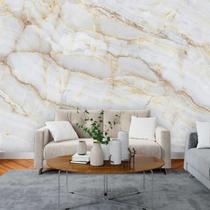 Papel de Parede Painel 3D Mármore Calacata com Bege 3M Revestimento Auto Colante Brilho Marmorizado Papel de Parede Painel 3D Mármore Calacata com Bege 3M Revestimento Auto Colante Brilho Marmorizado