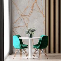 Papel de Parede Painel 3D Mármore Carrara fio Laranja 2M Auto Colante Lavável Revestimento