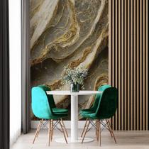 Papel de Parede Painel 3D Mármore Cinza com Dourado Auto 2M Colante Lavável Revestimento Brilhoso Papel de Parede Painel 3D Mármore Cinza com Dourado Auto 2M Colante Lavável Revestimento Brilhoso