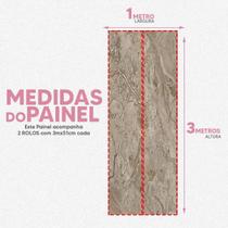 Papel De Parede Painel 3D Mármore Imperial Bege 1M