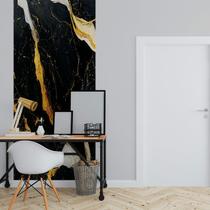 Papel de Parede Painel 3D Mármore Preto Branco Ouro 1M Revestimento Auto Colante Brilho Marmorizado Papel de Parede Painel 3D Mármore Preto Branco Ouro 1M Revestimento Auto Colante Brilho Marmorizado