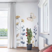 Papel de Parede Painel Floral Aquarela 2 rolos - 3m² Papel de Parede Painel Floral Aquarela 2 rolos - 3m²