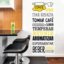Papel de Parede Painel Frase Comer e Amar
