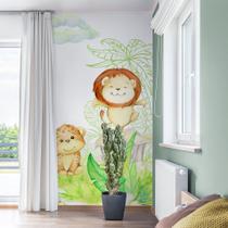 Papel de Parede Painel Infantil Animais Safari 2 rolos 3m² Papel de Parede Painel Infantil Animais Safari 2 rolos 3m²
