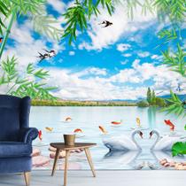 Papel de Parede Paisagem Lago Natureza Sala Painel - 041pcp