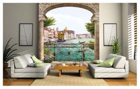 Papel De Parede Paisagem Veneza Gondola Italia Dav17