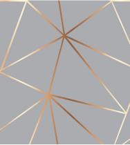 Papel de Parede para Quarto e Sala Geométrico Gold Grey 1 Metro