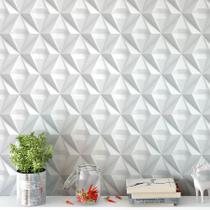 Papel de Parede Para Quarto E Sala Gesso Triangular 3D Com Efeitos de Sombras 1 Metro Papel de Parede Para Quarto E Sala Gesso Triangular 3D Com Efeitos de Sombras 1 Metro