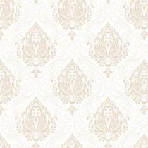 Papel De parede Para Quartos E Sala Com Fundo Branco Com Detalhes Em Tons De Bege