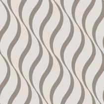 Papel De parede Para Quartos E Sala contemporâneo Com Ondas E Fundo Cinza