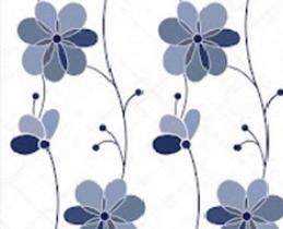 Papel De Parede Para Sala Quarto Floral Flores Azul Em 3d Adesivo Lavável FL101
