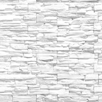 Papel De Parede Pedra Canjiquinha Branca Adesivo Aspecto 3D