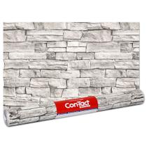 Papel de Parede Pedra Canjiquinha Rustica Contact 10 Metros - Canjiquinha Branco