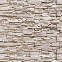 Papel De Parede Pedra Canjiquinha Tons Cinza - 3,30x0,50m