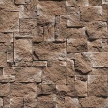 Papel De Parede Pedra Moderna Cor Terra - 3,00x0,50m