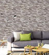 Papel De parede pedras canjiquinha palito Em Tons De Branco E Cinza