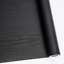 Papel de parede Peel and Stick Abyssaly Black Wood 45 cm x 15 m