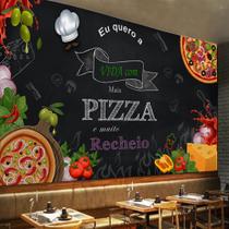 papel de parede pizzaria -adesivo de parede -decoração de ambiente