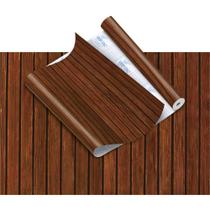Papel de Parede Plástico Adesivo 45CM X 10M Madeira Ripado