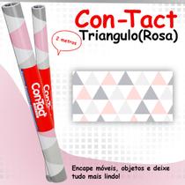 Papel De Parede Plástico Adesivo 45cm X 2m Triangulo Rosa