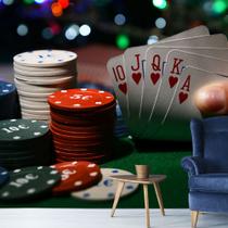 Papel de Parede Poker Salão de Jogos Cartas Sala Adesivo - 167pcm