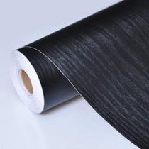 Papel de parede PracticalWS Black Wood Contact Paper 45 cm x 10 m Papel de parede PracticalWS Black Wood Contact Paper 45 cm x 10 m