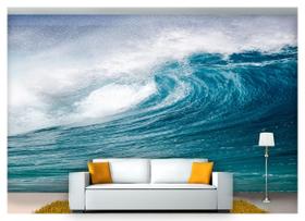 Papel De Parede Praia Mar Onda Quebrando Tubo Npr226