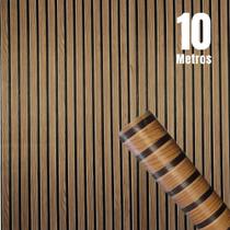Papel de Parede PREMIUM 10m Autoadesivo 3D Madeira Ripado Sala Quarto Papel de Parede PREMIUM 10m Autoadesivo 3D Madeira Ripado Sala Quarto
