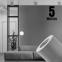 Papel de Parede PREMIUM ROLO 5m Adesivo para Móveis Cinza Texturizado Papel de Parede PREMIUM ROLO 5m Adesivo para Móveis Cinza Texturizado