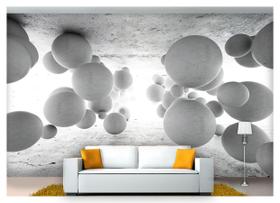 Papel De Parede Profundidade Bolas Arte 3D At46 Papel De Parede Profundidade Bolas Arte 3D At46